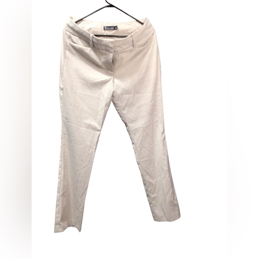 New York & Company Beige and Pink Checkered Trousers - Picture 3 of 3